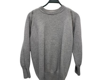 Alexander Wang Sweater L Wool GRY Shoulder Zip Online Sale