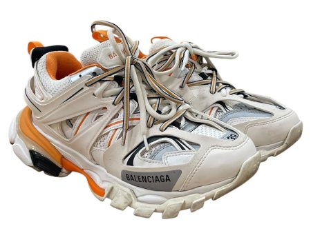 BALENCIAGA Hi-Sneakers US 8 WHT orange track Online Hot Sale