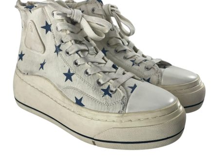 R13 Hi-Sneakers EU 42 Cotton WHT BLUE STARS For Cheap