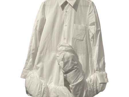 COMME des GARCONS LS Shirt XS White Cotton GH-B016 on Sale