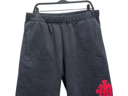 CHROME HEARTS Shorts Cotton BLK TRIPLE CROSS PSATCH SHORTS For Sale