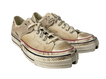 Feng Chen Wang CONVERSE Low-Sneakers US 11.5 Cotton CRM DISTRESSED Supply