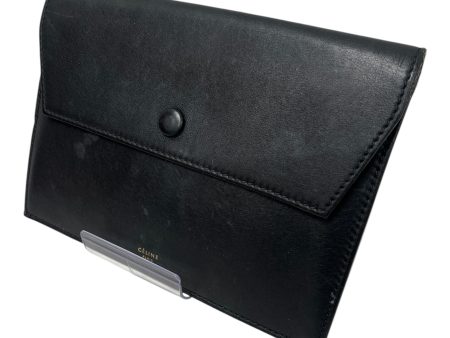 CELINE Wallet Leather BLK  Online