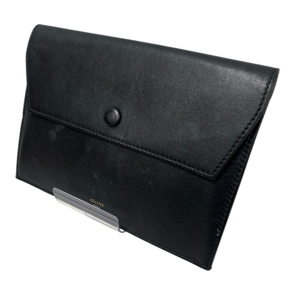 CELINE Wallet Leather BLK  Online