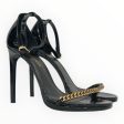 SAINT LAURENT Heels EU 37 Leather BLK 387982 For Sale