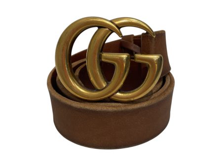 GUCCI Belt S Leather BRW GG BUCKLE Online Sale