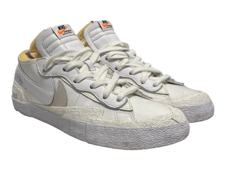 NIKE Sacai Low-Sneakers US 9.5 Leather WHT NIKEXSACAI LOW BLAZER Online Sale