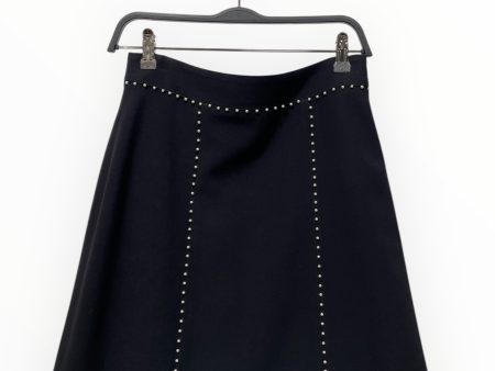 Alexander McQueen Skirt 42 Polyester BLK pearl stiching Online now