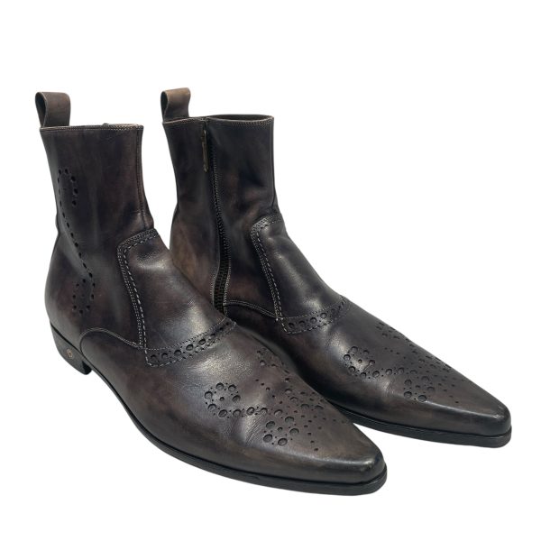 DOLCE&GABBANA Chelsea Boots US 9 Leather GRY  Online