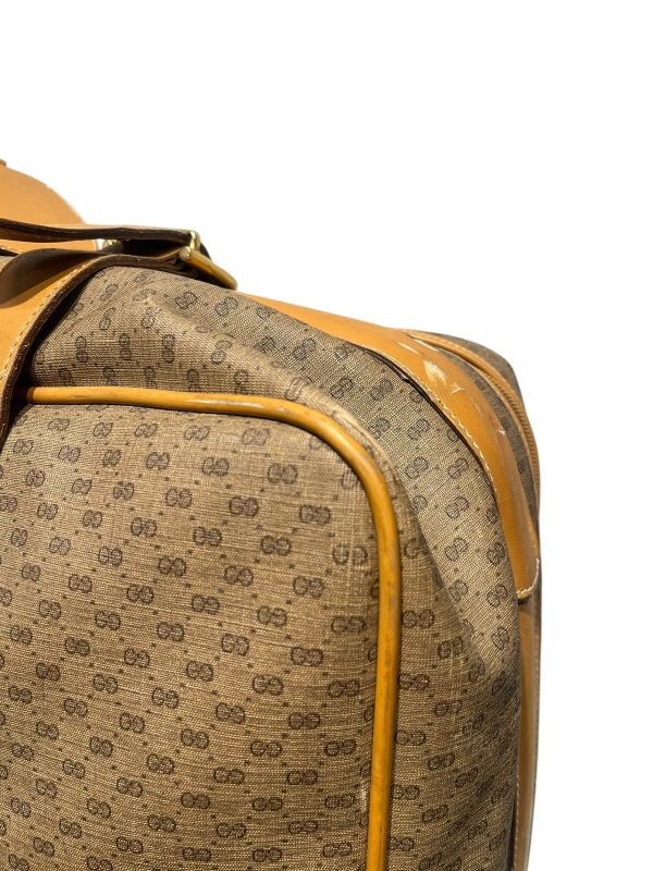 GUCCI Luggage Monogram Leather CML 80 s carry-on For Sale