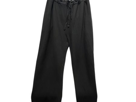 ANN DEMEULEMEESTER Straight Pants 36 Cotton BLK oversized drawstring pant on Sale