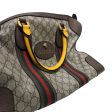 GUCCI Bag Monogram Leather MLT Neo Vintage Web Duffle Bag For Sale