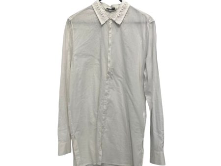 ANN DEMEULEMEESTER LS Shirt L Cotton WHT DETAILED COLLAR For Discount