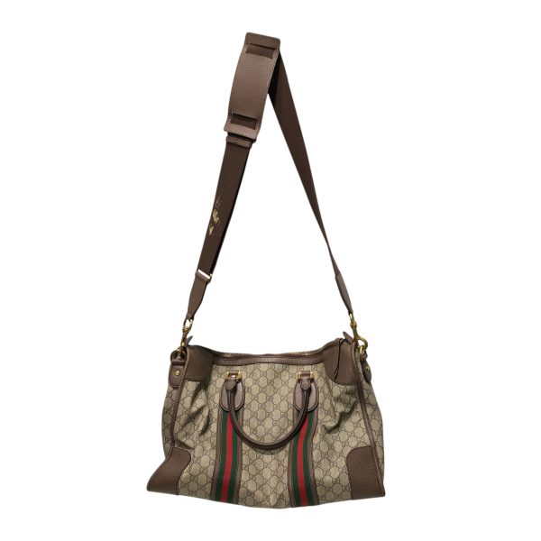 GUCCI Bag Monogram Leather MLT Neo Vintage Web Duffle Bag For Sale