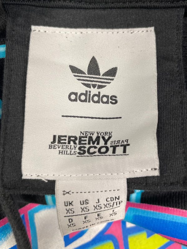 adidas JEREMY SCOTT Hoodie XS All Over Print Cotton BLK  Fashion