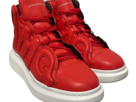 Alexander McQueen Hi-Sneakers EU 42 Leather RED Alexander Mcqueen HI TOP Online