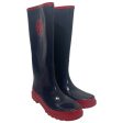 TORY BURCH Rain Boots US 9 NVY NAVY + RED RAINBOOTS For Cheap