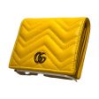 GUCCI Bifold Wallet Leather YEL Chevron Wallet Online