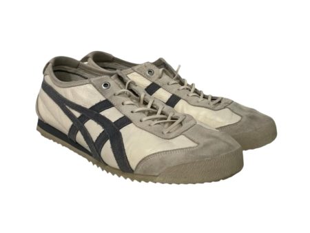 Onitsuka Tiger Low-Sneakers US 10 Leather WHT Neutral Grey For Discount