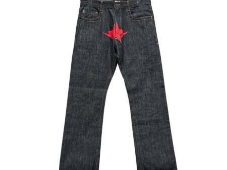 A BATHING APE Pants L Denim IDG RED TWINSTA DENIM Sale