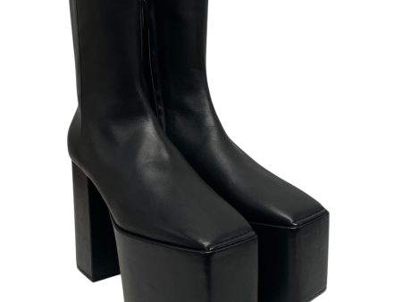 BALENCIAGA Heels EU 37.5 Leather BLK LOOK LKE KISS BOOTS Online now