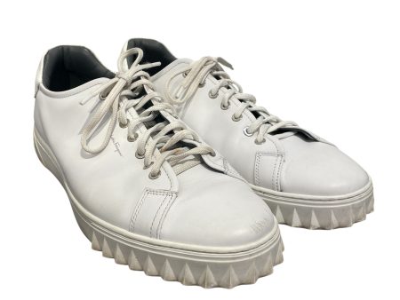 Salvatore Ferragamo Low-Sneakers US 12 Leather WHT  Supply