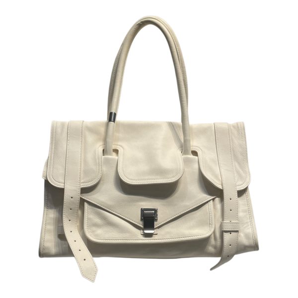 PROENZA SCHOULER Hand Bag Leather WHT Metal Clasp Sale