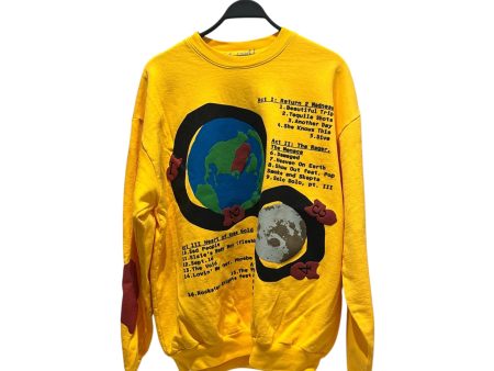 CACTUS PLANT FLEA MARKET Sweatshirt XL Cotton YEL Kid Cudi Crewneck For Discount