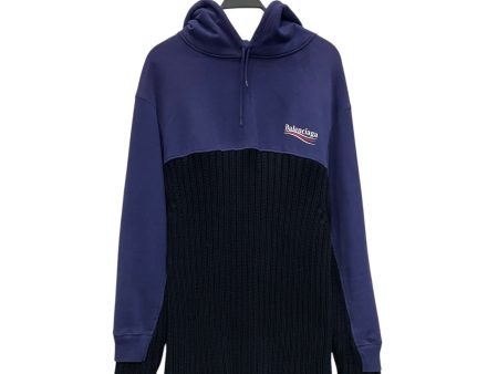 BALENCIAGA Campaign Hybrid Knit Hoodie S For Discount