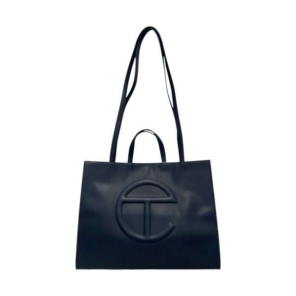 Telfar Hand Bag L Leather NVY Navy Blue Large Shopping Bag Cheap