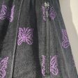 Needles Straight Pants S Purple Cotton All Over Print LQ238 For Cheap