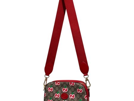 GUCCI Cross Body Bag Monogram Cotton KHK Apple Messenger Bag Online Hot Sale