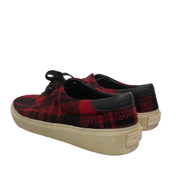 SAINT LAURENT Low-Sneakers US 10 Plaid Cotton RED  Fashion