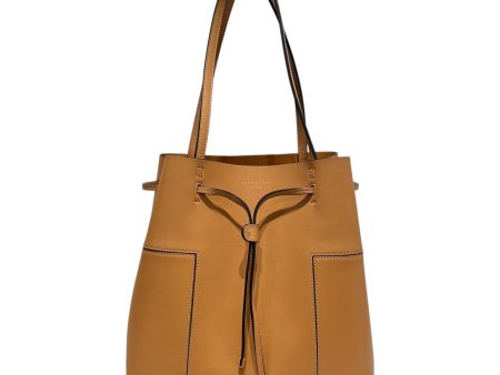 TORY BURCH Basket Bag Leather BEG BLOCK T DRAWSTRING BAG Online Sale