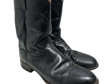 Justin BOOTS Cowboy Boots US 11 Leather BLK  Online