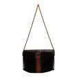 GUCCI Clutch Bag Stripe Suede BLK OPHIDIA CHAIN Online Sale