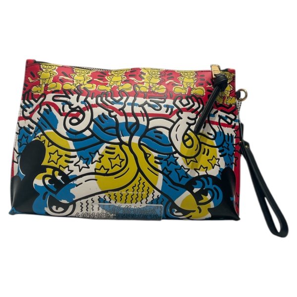 COACH Clutch Bag All Over Print Goat Leather MLT keith haring mickey mouse Online now