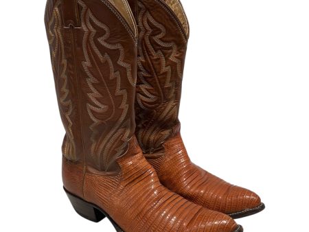 Vintage Cowboy Boots US 8.5 Leather BRW  For Cheap