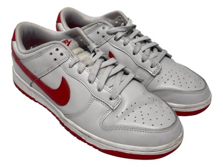 NIKE Low-Sneakers US 9 Leather WHT DUNK VAST GREY VARSITY RED For Cheap