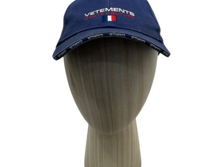 VETEMENTS Hat OS Cotton BLU haute couture Online