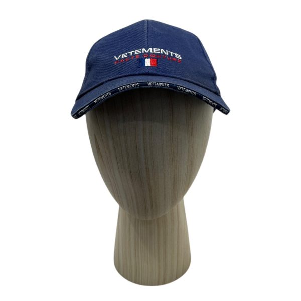 VETEMENTS Hat OS Cotton BLU haute couture Online