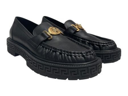 VERSACE Loafers EU 40 Leather BLK  Sale