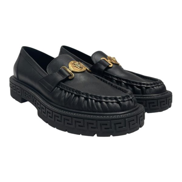 VERSACE Loafers EU 40 Leather BLK  Sale