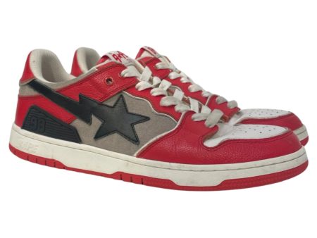 A BATHING APE Low-Sneakers US 11 Leather RED SK8 STA Chicago #1 M2 Discount