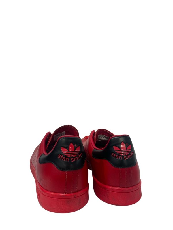 RAF SIMONS adidas Low-Sneakers US 10 Leather RED  Cheap