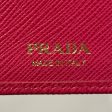 PRADA Bifold Wallet Leather PNK SAFFIANO LEATHER Online Sale