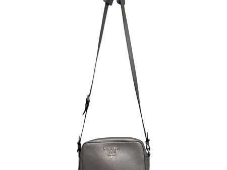 PRADA Cross Body Bag OS Leather SLV SILVER SAFFIANO LEATHER Online now