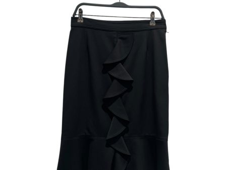 YVES SAINT LAURENT Skirt 42 Wool BLK Ruffle Skirt Online Hot Sale