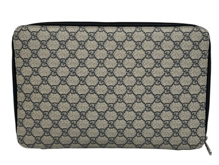 GUCCI Pouch Monogram Leather GRY 726669527066 Cheap