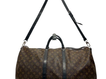 LOUIS VUITTON Luggage Monogram Leather BRW Keepall Bandouliere 55 Supply